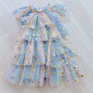 Lola + The Boys Pastel Stars Tulle Dress